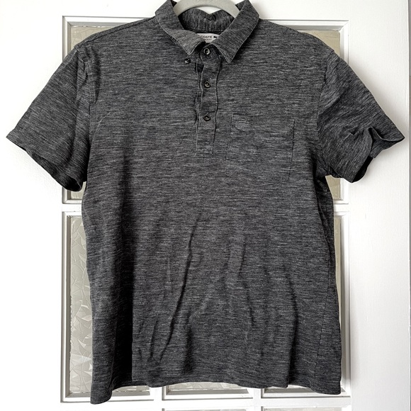 Lacoste Italian Yarn Slim Fit Size S Grey Polo - Picture 1 of 3